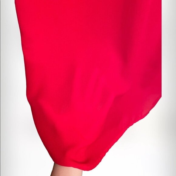 NWOT Liz Claiborne Women's Sheer Red Blouse - Picture 4 of 4